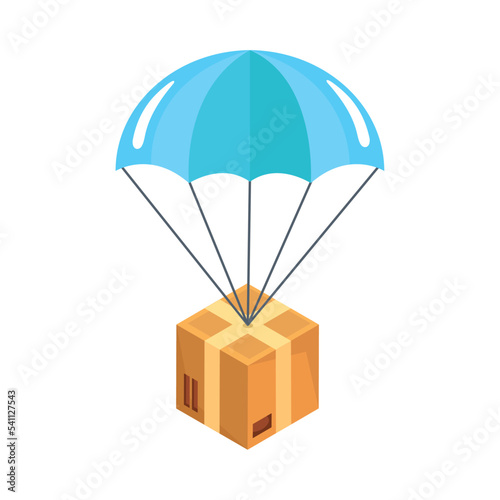 delivery box in parachute