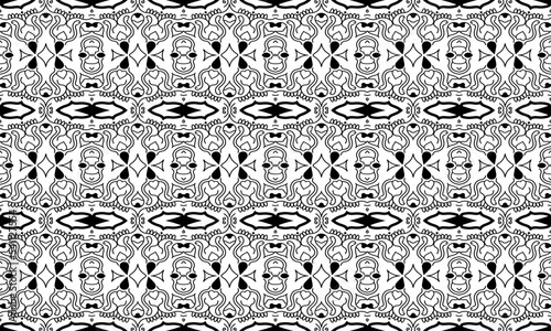 Repeated pattern, saree print pattern design, floral pattern, Black Color pattern, textile design, Batiks fabric pattern, indonesia batik, bali batik,  floral repeated pattern, tai dai pattern, 