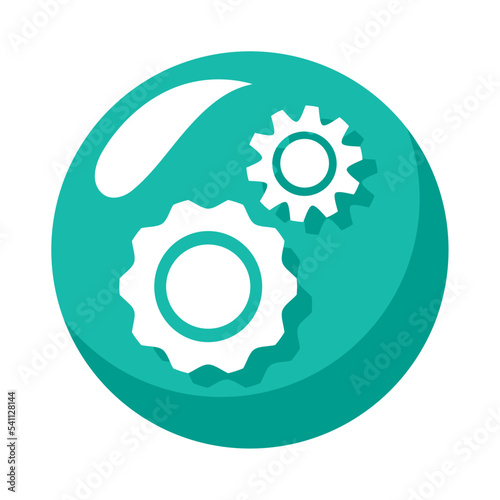 gears cogs in button