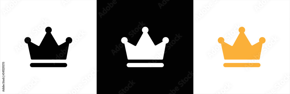 Crown icons set. Simple crown symbol collection. Royal crown. Crown sign. Vector illustration. Crown icons set. Simple crown symbol collection. Royal crown. Crown sign. Vector illustration.
