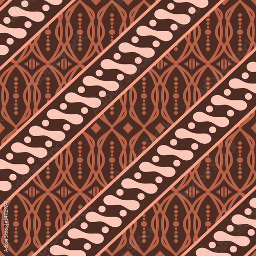 Motif batik, Batik is a technique of wax-resist dyeing applied to whole cloth. Geometric ethnic pattern traditional Design for background, fabric, vector illustration