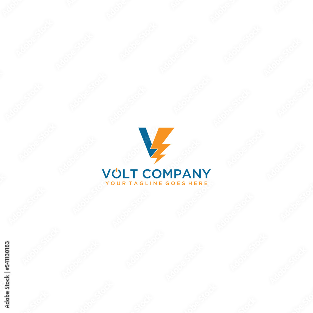 Modern and professional volt logo design VE letter Modern and professional volt logo design VE letter