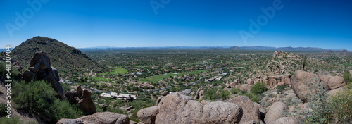 A panoramic view from the Pinnacle Peak Park trail
