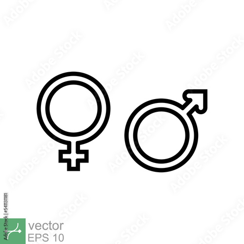 Gender icon. Simple flat style. Female and male, man and woman, men and women, boy and girl, sex, unisex concept. Vector illustration isolated on white background. EPS 10.