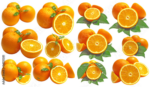 Orange fruits isolated
