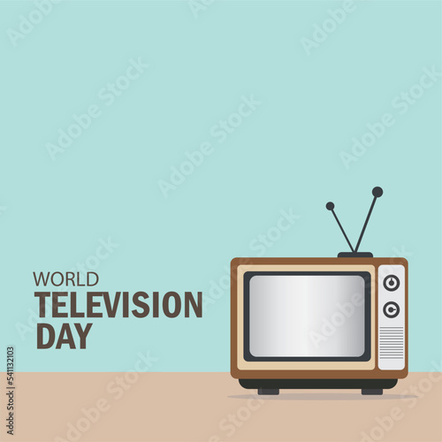 Vector Illustration of World Television Day. Simple and Elegant Design
