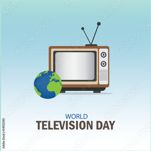 Vector Illustration of World Television Day. Simple and Elegant Design