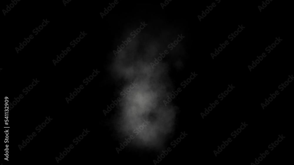 Campfire Smoke Effect - Realistic Animation Loop - Alpha Channel