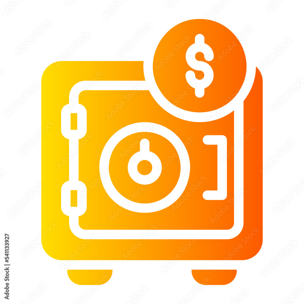 safety box gradient icon safety box gradient icon