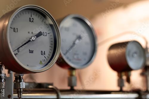 pressure meter and other mechanical gauges photo