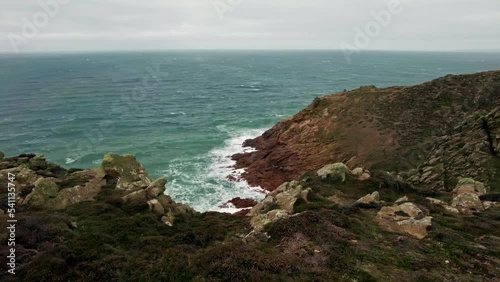 Wallpaper Mural Beautiful nature footage views of coastal cliffs and beaches on Jersey Island (Channel Islands, UK) Torontodigital.ca