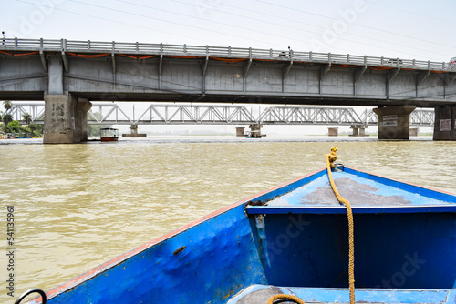 Ganga as seen in Garh Mukteshwar, Uttar Pradesh, India, River Ganga is believed to be the holiest river for Hindus, A view of Garh Ganga Brij ghat which is very famous religious place for Hindus photo