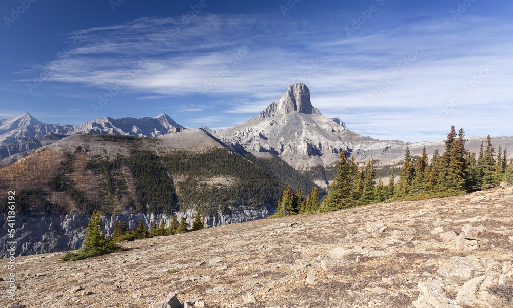 Devils Head or Devils Nose Famous Mountain Peak. Bastion Ridge Hike