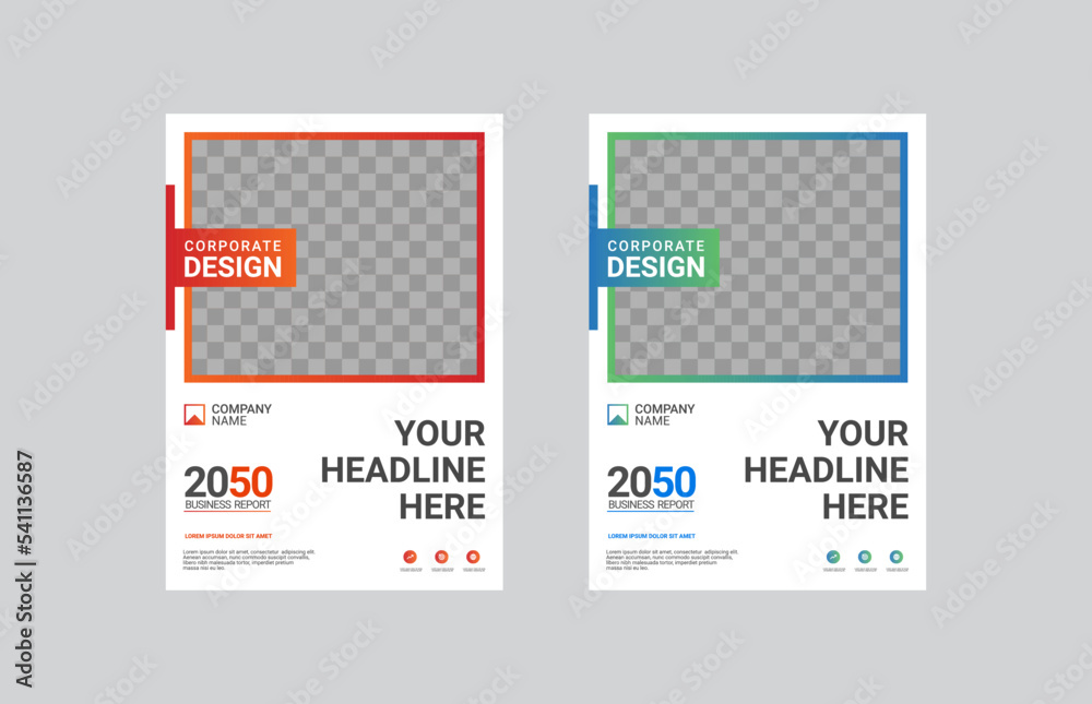 Modern business annual report template Modern business annual report template