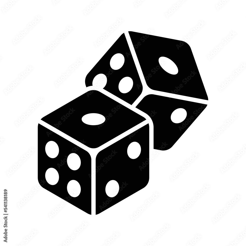 dice icon vector design template in white background dice icon vector design template in white background