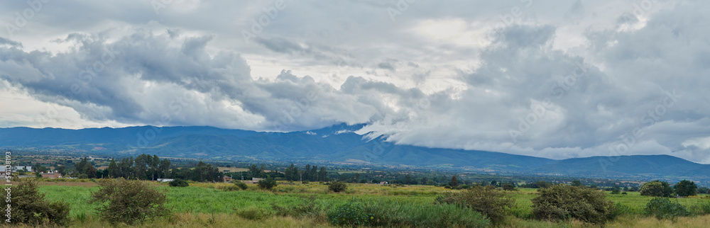 panoramico, nubes, ameca, arbol