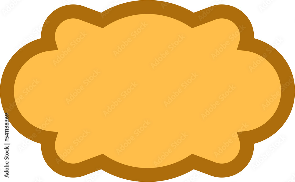 yellow blank label banner and badge illustration