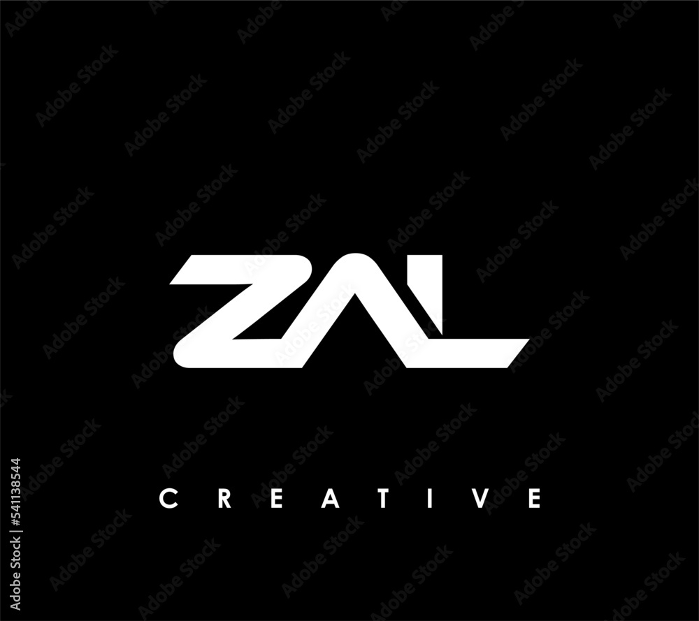 ZAL Letter Initial Logo Design Template Vector Illustration - obrazy, fototapety, plakaty 