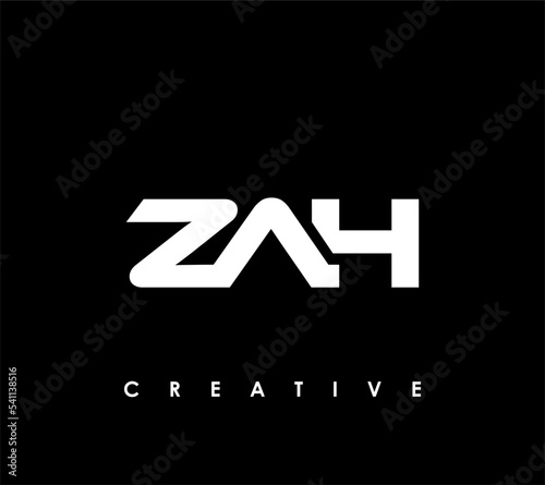 ZAH Letter Initial Logo Design Template Vector Illustration