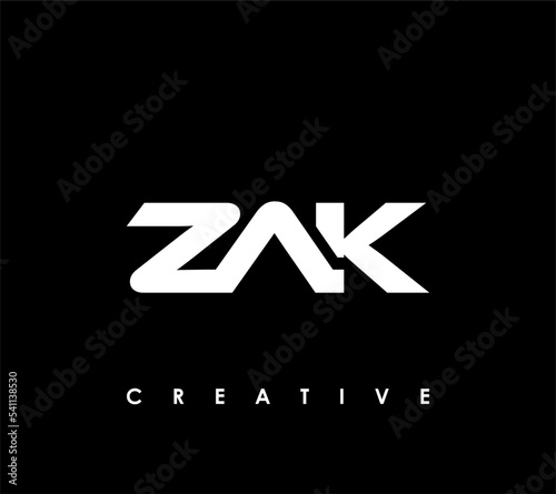 ZAK Letter Initial Logo Design Template Vector Illustration photo