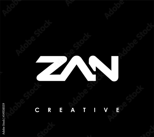 ZAN Letter Initial Logo Design Template Vector Illustration photo