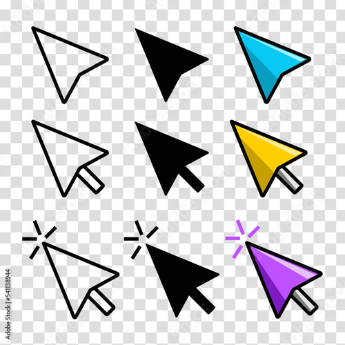 Free Download arrow icons set vector with 3 variation unique isolated - GFXLoad