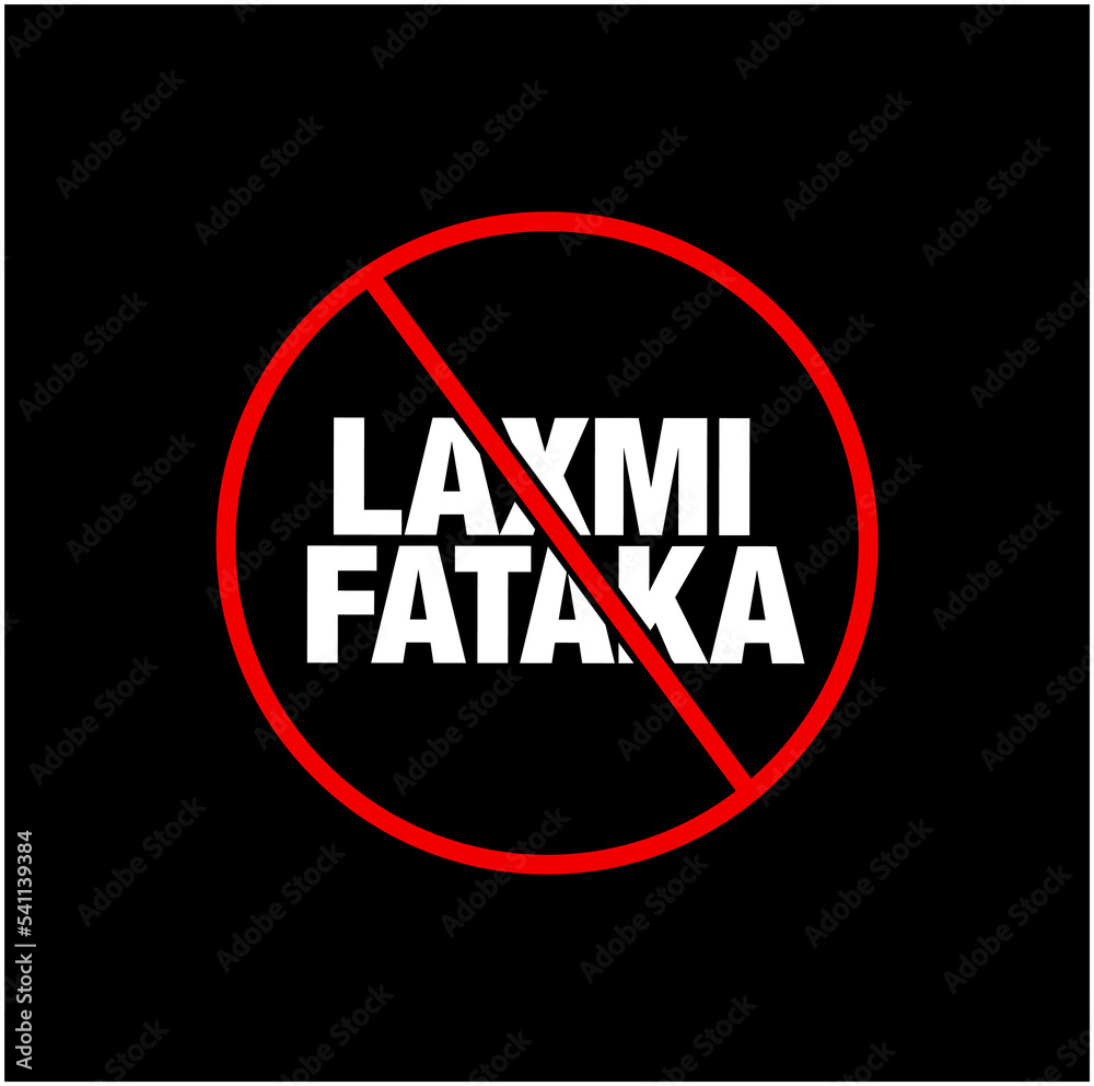 Laxmi Fataka banned vector icon. No Laxmi Fataka icon. Laxmi Fataka banned vector icon. No Laxmi Fataka icon.