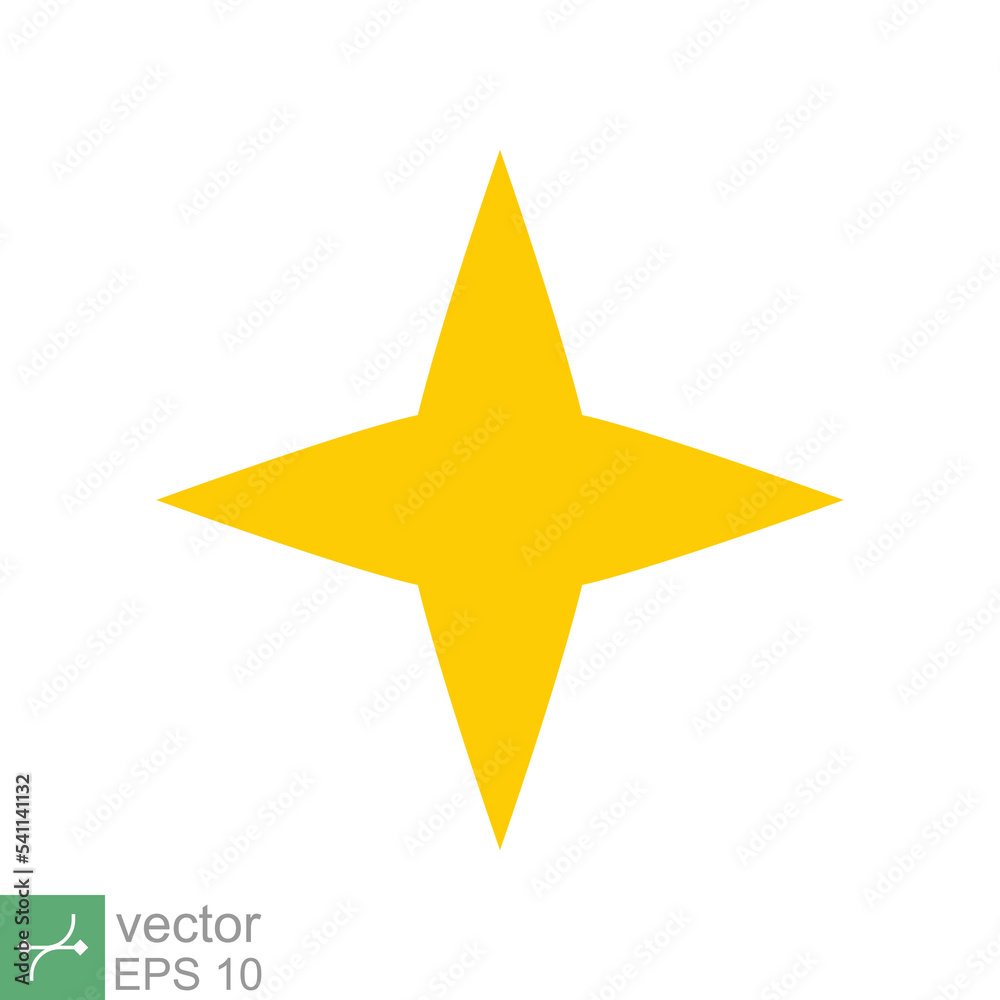 Star sparkle vector icon. Simple flat style. Yellow, gold, twinkle, shine, spark shape, for magic effect, glow, glitter, flash concept. Single illustration isolated on white background. EPS 10. Star sparkle vector icon. Simple flat style. Yellow, gold, twinkle, shine, spark shape, for magic effect, glow, glitter, flash concept. Single illustration isolated on white background. EPS 10.