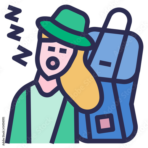 travel fatigue icon