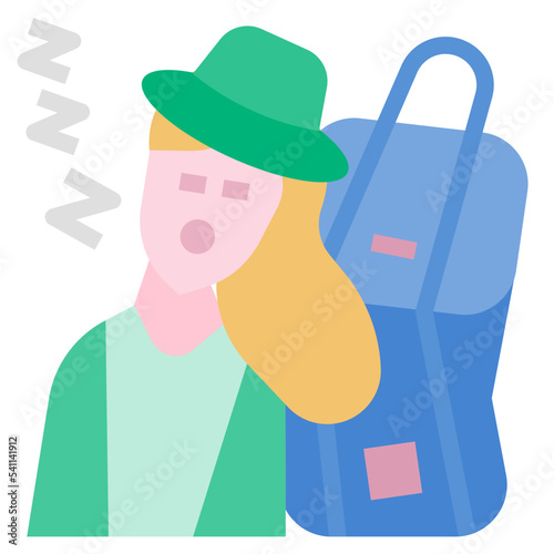 travel fatigue icon