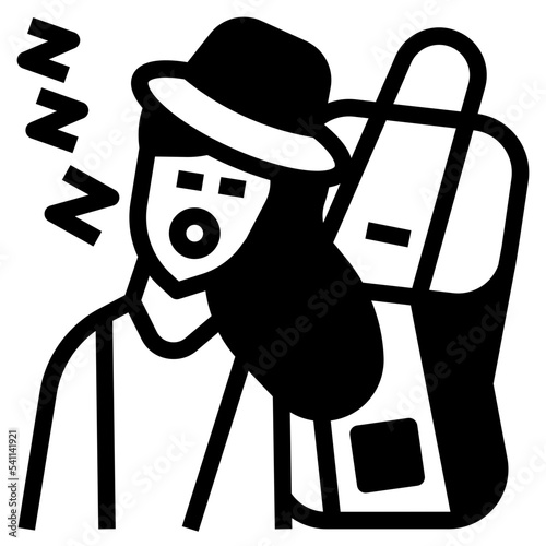 travel fatigue icon