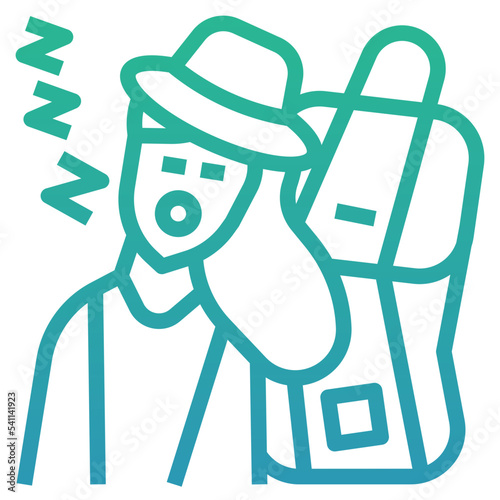 travel fatigue icon