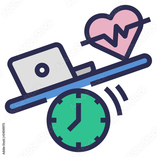 work life imbalance icon