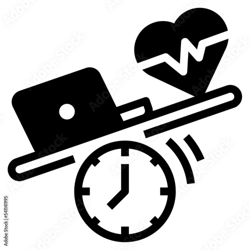 work life imbalance icon