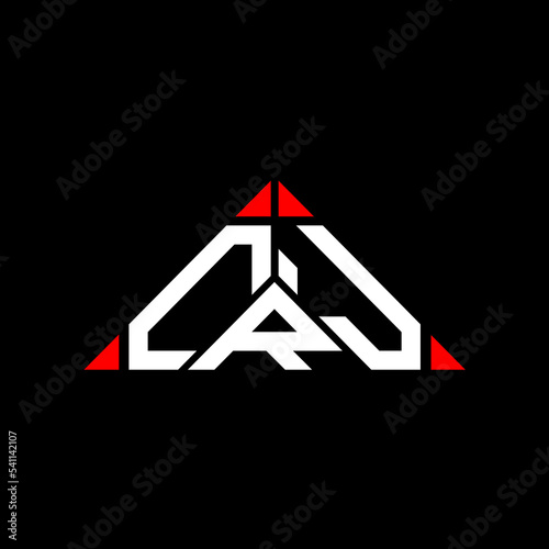 CRJ letter logo creative design with vector graphic, CRJ simple and modern logo in triangle shape.