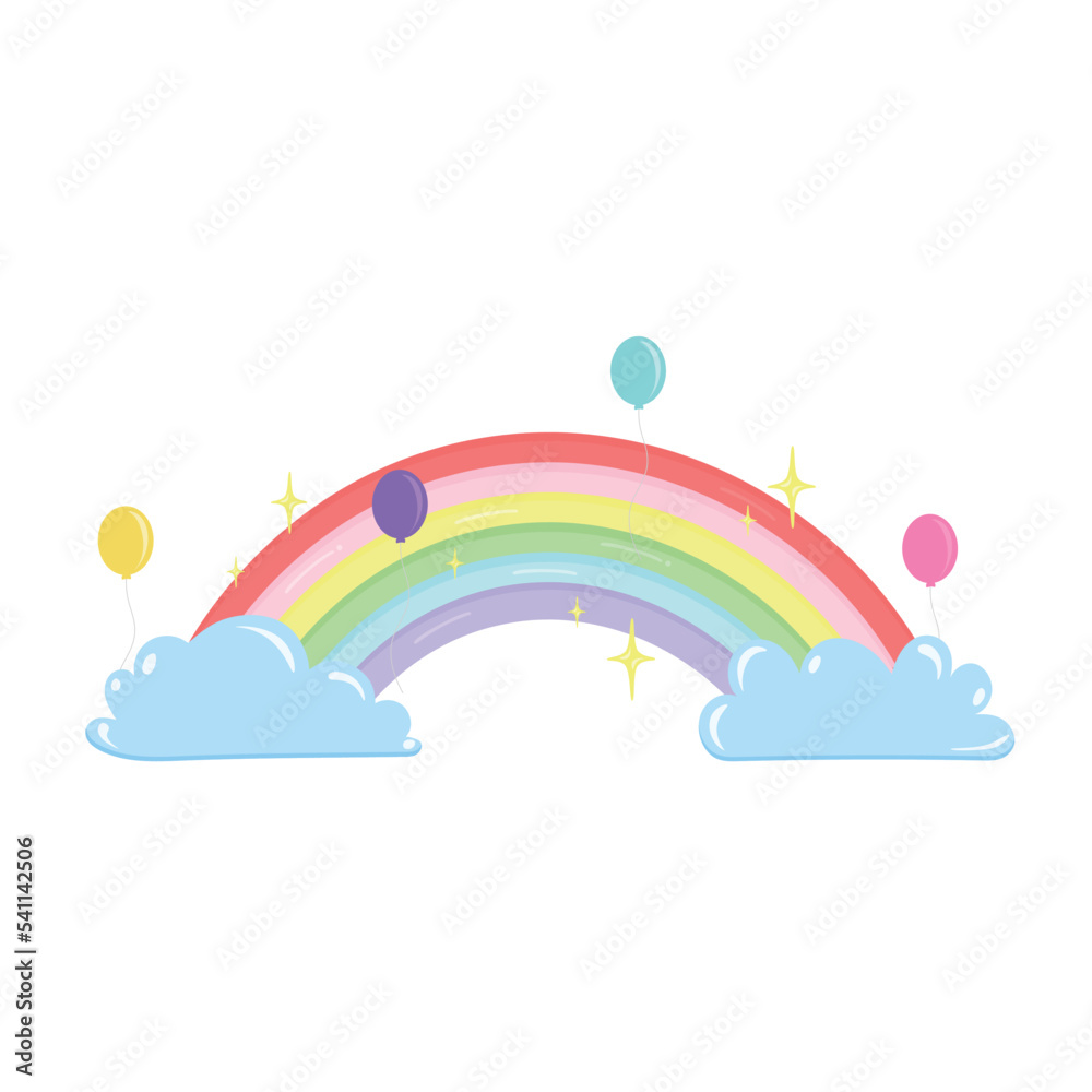 bright sky and filled with colorful rainbows bright sky and filled with colorful rainbows