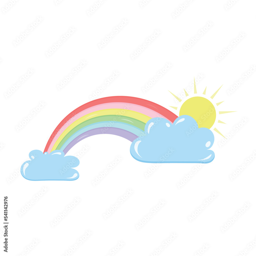 bright sky and filled with colorful rainbows bright sky and filled with colorful rainbows