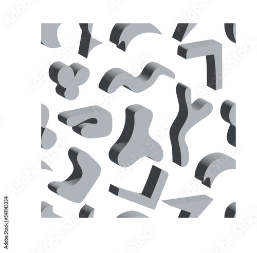 New York Fashion Week Spring Summer 3D seamless pattern 