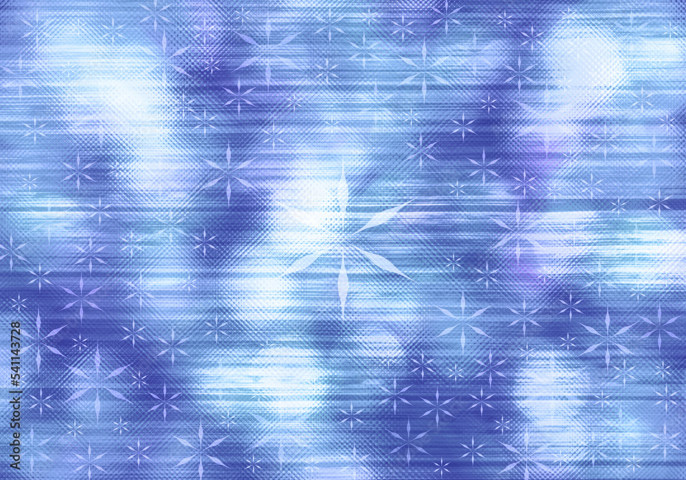 キラキラのイルミネーション、青紫に輝くクリスマスの背景