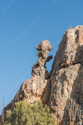 Lots Wife rock formation on the hiking trail at Dwarsrivier