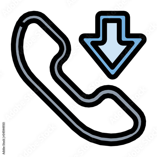 Incoming Call Colored Line Icon