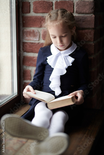schoolgirl with book