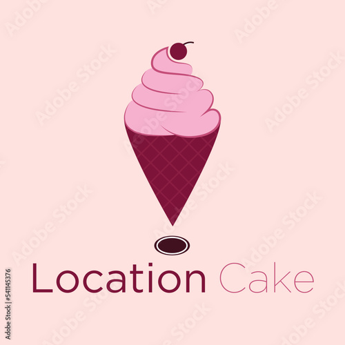 Logos for locations, ice cream and cupcakes that can be used for your bakery or ice cream shop