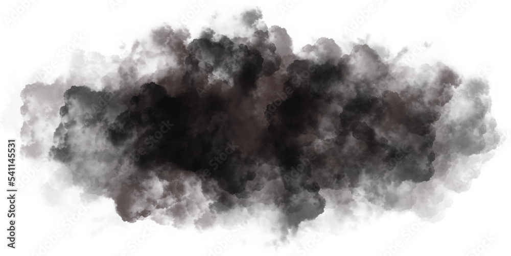 Realistic black smoke element