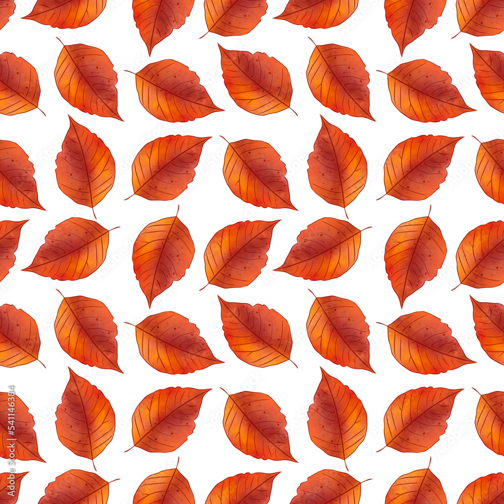 autumn leaves seamless pattern. Fall leaf pattern. Fall foliage autumn leaves seamless pattern. Fall leaf pattern. Fall foliage