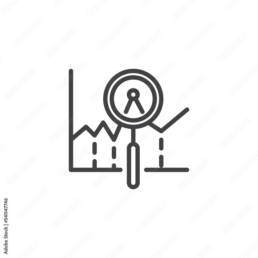 Investment analysis line icon Investment analysis line icon