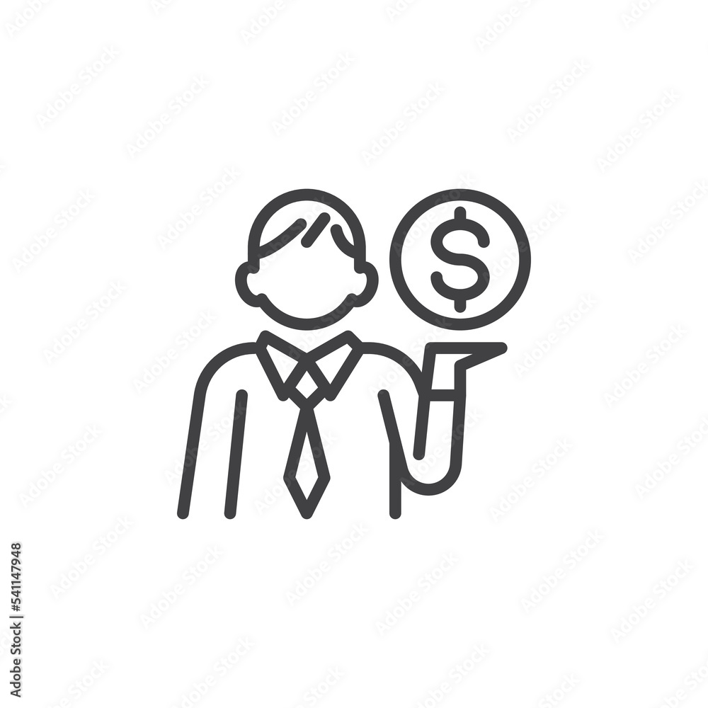 Financial advisor line icon Financial advisor line icon