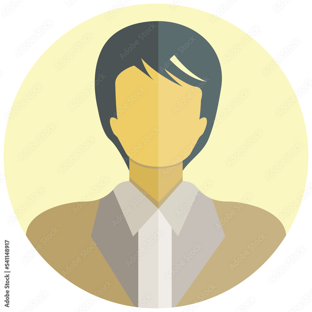 man avatar in circle button illustration man avatar in circle button illustration