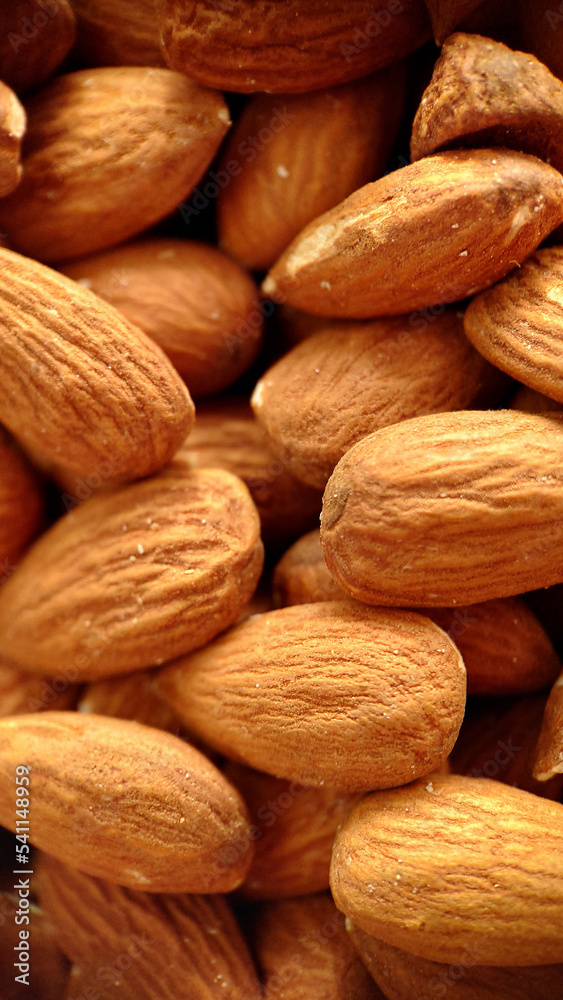 Almond background image close-up selective focus Almond background image close-up selective focus