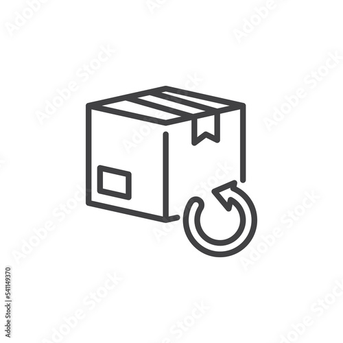 Free returns orders line icon